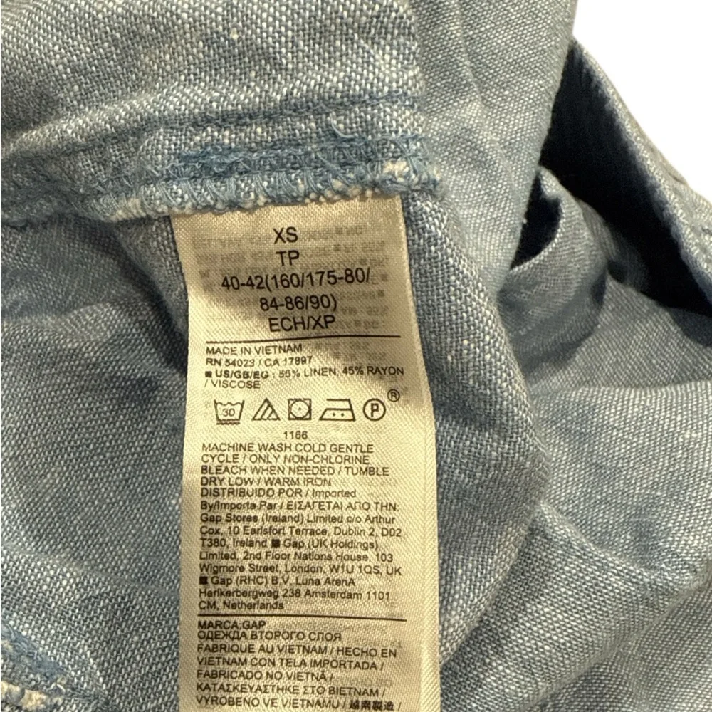 Women's Light Blue Linen Elastic Waist Casual Shorts Womens xs